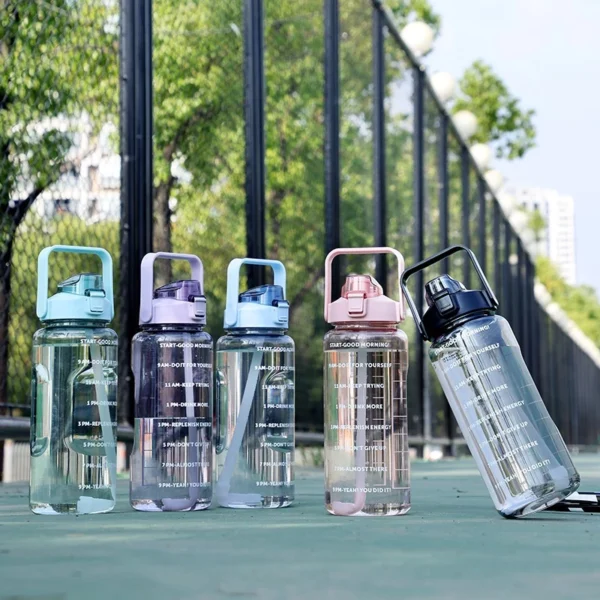 Random 2L Sports Water Bottle with Straw