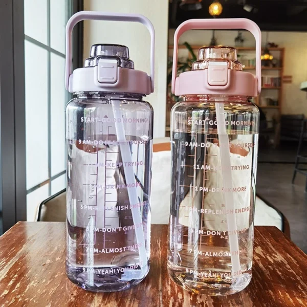 Random 2L Sports Water Bottle with Straw
