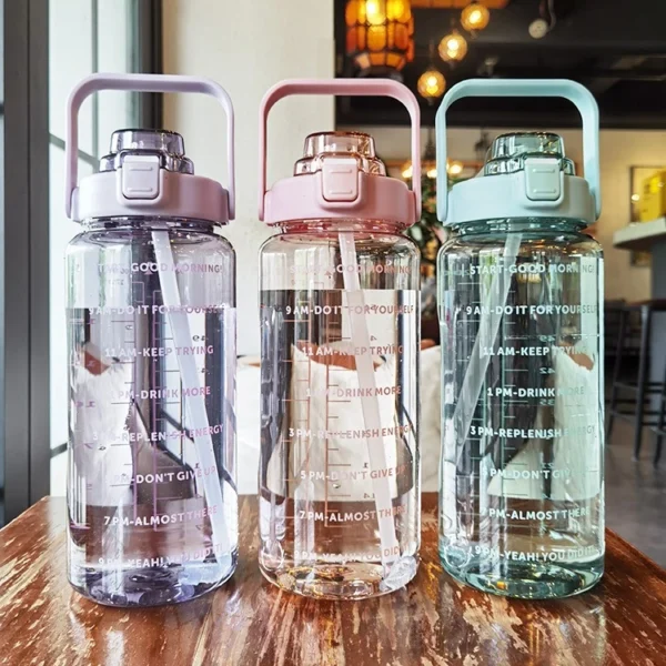 Random 2L Sports Water Bottle with Straw