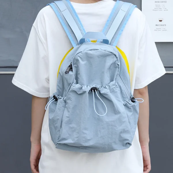 Lightweight Nylon College Backpack