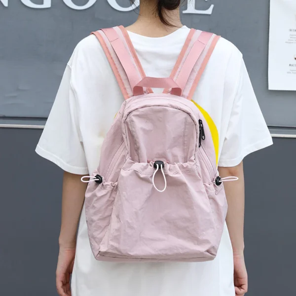 Lightweight Nylon College Backpack