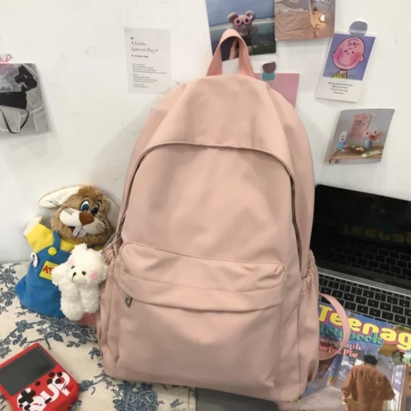 Japanese Style Solid Color Backpack